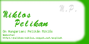 miklos pelikan business card