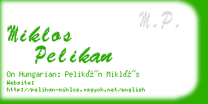 miklos pelikan business card